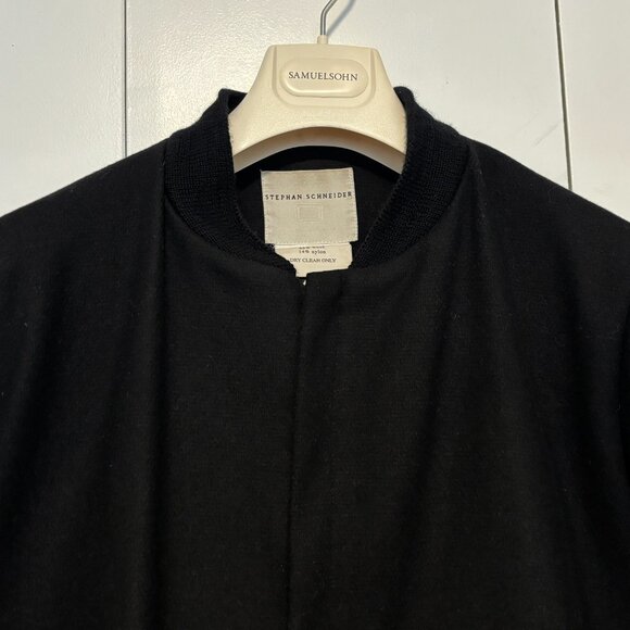 Stephan Schneider Black Wool Thinner Bomber Jacket Size 5 - Medium - Picture 2 of 16